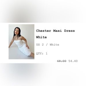 Chester Maxi Dress White from Princess Polly Size US 2